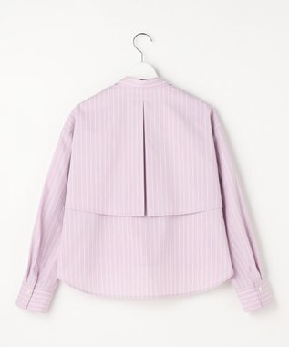 ANY SIS クロップドヨークハオリ シャツ ラベンダーストライプ