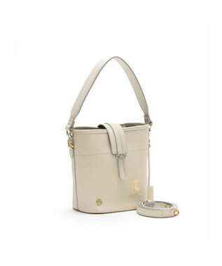 A.D.M.J. 【牛革】クラシックアニルブリロ/アールデコバケットトート18cm(ショルダーストラップ付) ムーン