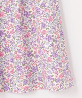 ANY KIDS カットソー サマー ワンピース オフホワイト×花柄