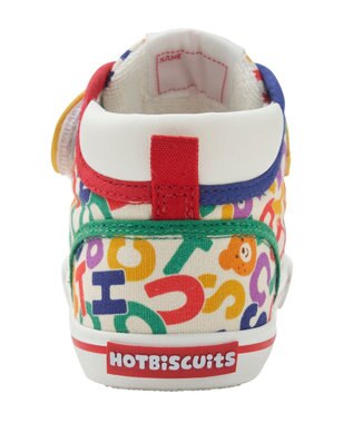 MIKI HOUSE HOT BISCUITS 【14-16cm】 ロゴ総柄 セカンドベビーシューズ マルチカラー