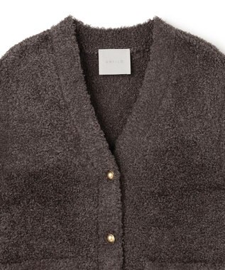UNFILO 【STORY×UNFILO】シャギーニット ベスト チャコールブラウン