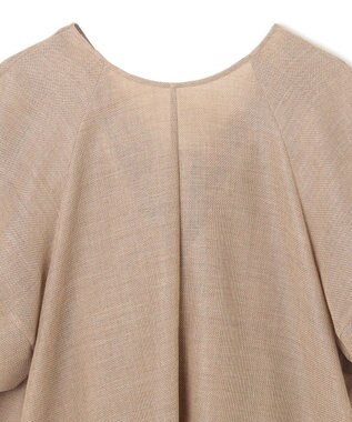 BEIGE， 【洗える・吸水速乾・防シワ】LIATRIS / バックリボンハーフスリーブブラウス Flax