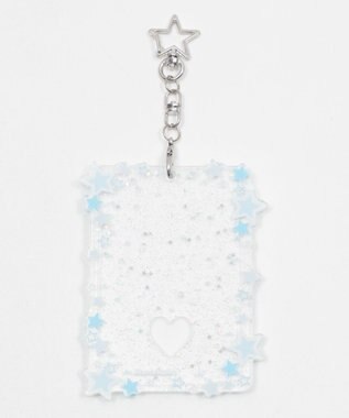 WEGO 【痛バ＆推し活】キラキラスターカードホルダーキーホルダー サックス