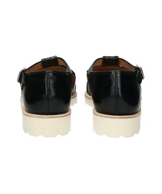 INTER-CHAUSSURES 【PASCUCCI】ソフトスクエアトウグルカシューズ ブラックエナメル