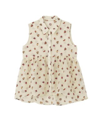 YECCA VECCA シアージャガードペプラムブラウス Ivory