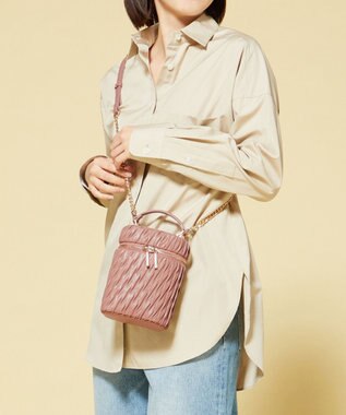 LA BAGAGERIE 【MONICA】ランダムプリーツバニティバッグ