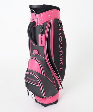 23区GOLF 【WOMEN】合皮×デニム調キャディバッグ 他と被らない 大人ピンクが初登場 ブラック系