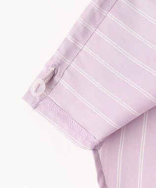 ANY SIS クロップドヨークハオリ シャツ ラベンダーストライプ