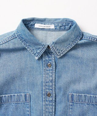AMERICAN HOLIC Ｗポケットデニムショートシャツ Indigo