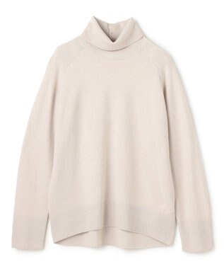 UNFILO カシミヤビスコース ニットタートル グレージュ