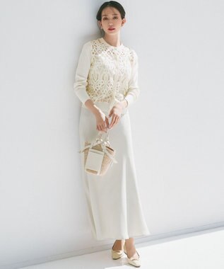 23区 VIOLAd'ORO アバカ 2WAY ミニ ショルダーバッグ ホワイト系