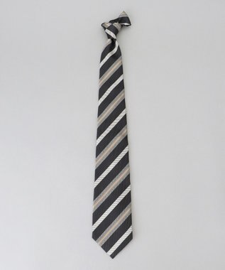 GOTAIRIKU GOTAIRIKU別注【日本製】シルク ネクタイ_レジメンタル ブラック系1