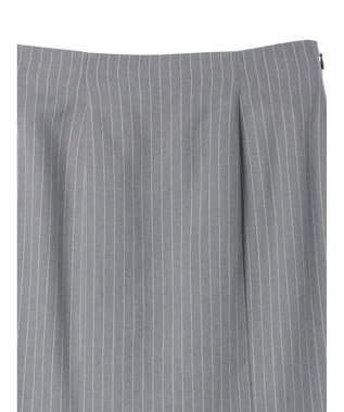 earth music&ecology ピンストライプマーメイドスカート Stripe Light Gray