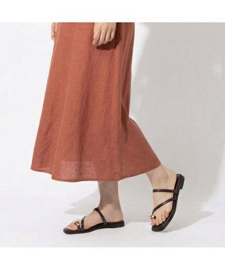 MODE ET JACOMO <MODE ET JACOMO>リングフラットトングサンダル ダークブラウン
