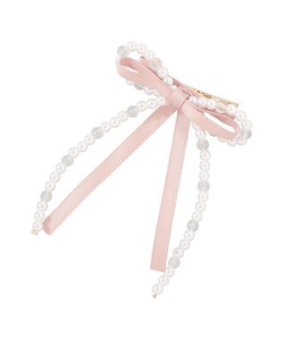 Maison de FLEUR パールリボンクリップＳＥＴ Pink