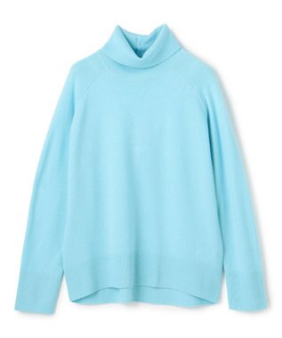 UNFILO カシミヤビスコース ニットタートル サックス