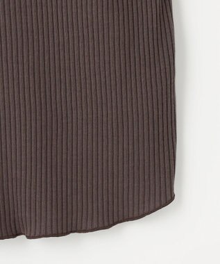 Feroux カップ付きリブ タンクトップ ブラウン系