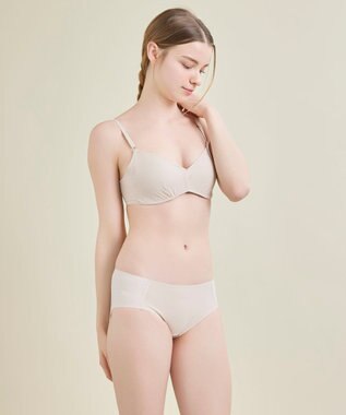 une nana cool 【リニューアル】364ブラ シンプル ノンワイヤーブラ ベージュ