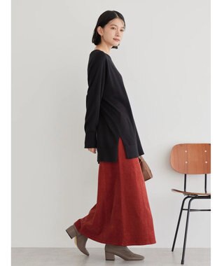 AMERICAN HOLIC コーデュロイＡラインスカート Terracotta