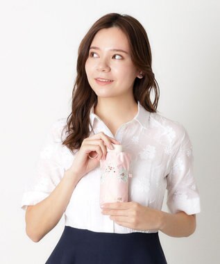 MOONBAT 【WEB限定/一級遮光99.99%】晴雨兼用折りたたみ日傘 ポール&ジョー(PAUL & JOE ACCESSOIRES)クリザンテーム/バイカラー 雨の日OK 遮熱 簡単開閉 UV 晴雨兼用 ピーチ