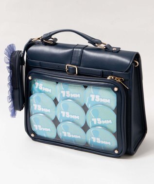 WEGO 【痛バ＆推し活グッズ】レターフラップ痛ショルダー ネイビー