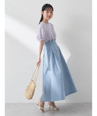 earth music&ecology フラワーレースプルオーバー Lavender