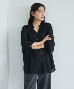 CRAFT STANDARD BOUTIQUE ウ゛ィンテージボイルロングスリーブブラウス Black