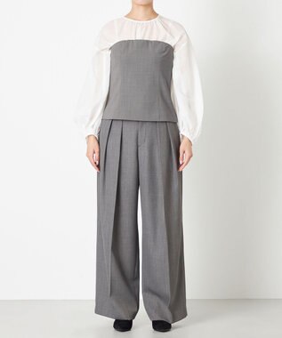 NAVE 【Nave】ウールポリエステルツイル ビスチェ トップグレー系