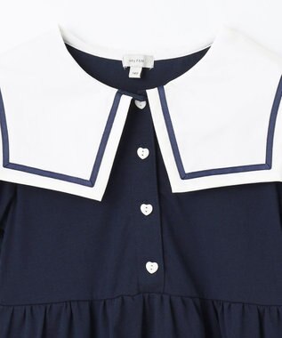 ANY KIDS セーラーカラー ワンピース ネイビー
