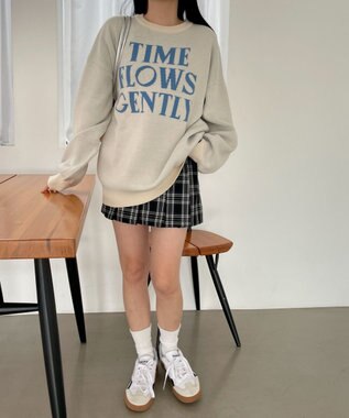 WEGO グラフィックBIGニットプルオーバー 柄9