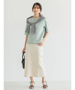 AMERICAN HOLIC ５分袖ボートネックカットプルオーバー Green