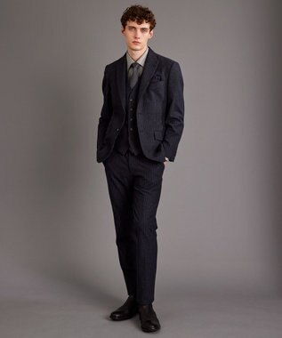 JOSEPH ABBOUD 【日本製】ウールシルクソリッド ネクタイ ライトグレー系