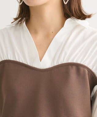 Green Parks ビスチェドッキングチュニック Brown