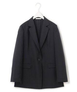 ICB 【洗える】 サマーウールトロ テーラードジャケット ブラック系