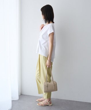 YECCA VECCA 【UVカット】サラサライージーテーパードパンツ Yellow