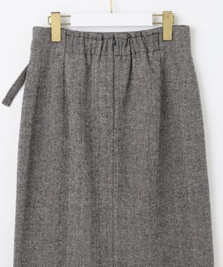 ANY SIS シアーコンビヘリンボーン スカート ブラック系