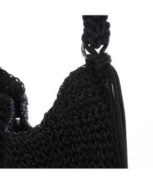 UNBILLION カシュカシュ cachecache / パラコードハンドルクロッシェトート カゴバッグ ブラック