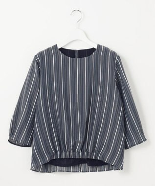 J.PRESS LADIES L 【WEB限定カラーあり】ランダムシアーストライプ カットソー ネイビー系1