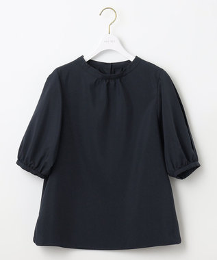 ANY SIS 【洗える】レースパーツタックスリーブ ブラウス ネイビー