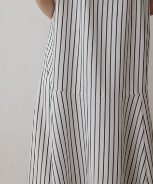 GRACE CONTINENTAL ストライプシャツワンピース ホワイト