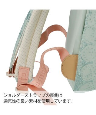 tsumori chisato CARRY スカラップ 刺繍 バックパック リュック A4サイズ対応 グリーン