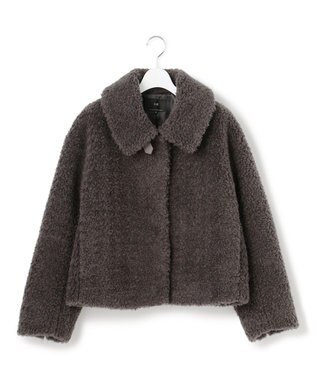 23区 L 【~6/28まで受注生産】カスタマイズ コンパクト ボアブルゾン チャコールグレー系