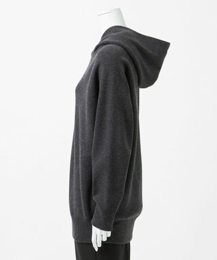 23区 S 【R(アール)】マイクロンメリノウール ニットフーディー チャコールグレー系