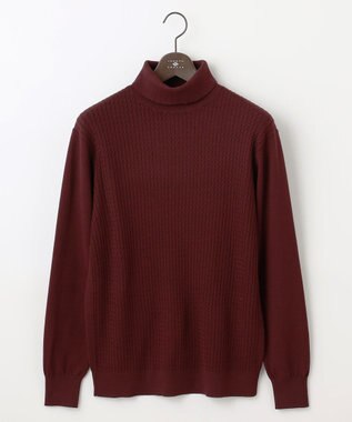 JOSEPH ABBOUD 【洗える/チクチクしない/3シーズン対応】SNOWY タートルネック ニット ワイン系