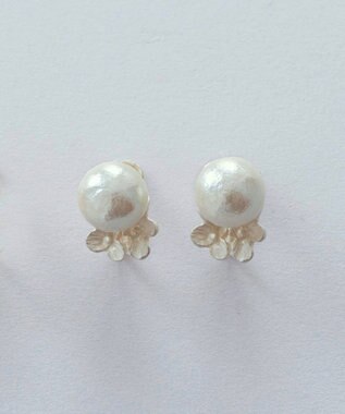 Pisceans フローラル&コットンパールイヤリング