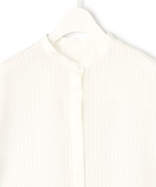 ICB 【洗える】 カラミストライプ ブラウス オフホワイト系