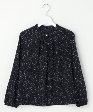 J.PRESS LADIES S 幾何プリント カットソー ネイビーベース系