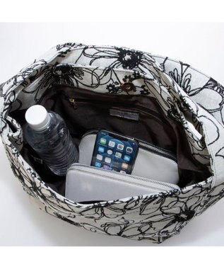 UNBILLION カシュカシュ cache cache / フラワー＆アニマル柄ワンハンドルバッグ アイボリー