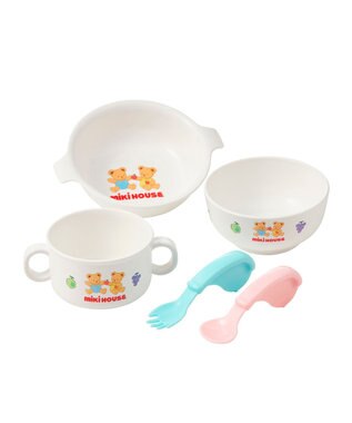 MIKI HOUSE HOT BISCUITS 【ミキハウス】 テーブルウェアセット 白