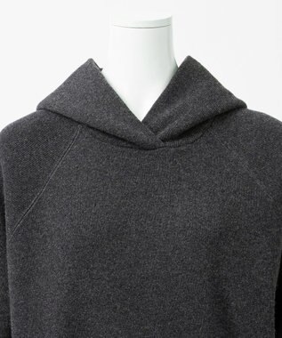 23区 S 【R(アール)】マイクロンメリノウール ニットフーディー チャコールグレー系